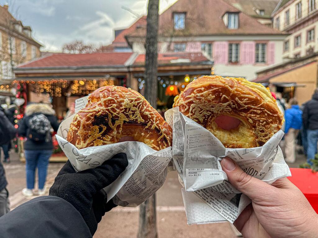 Comida del mercado navideño de Colmar