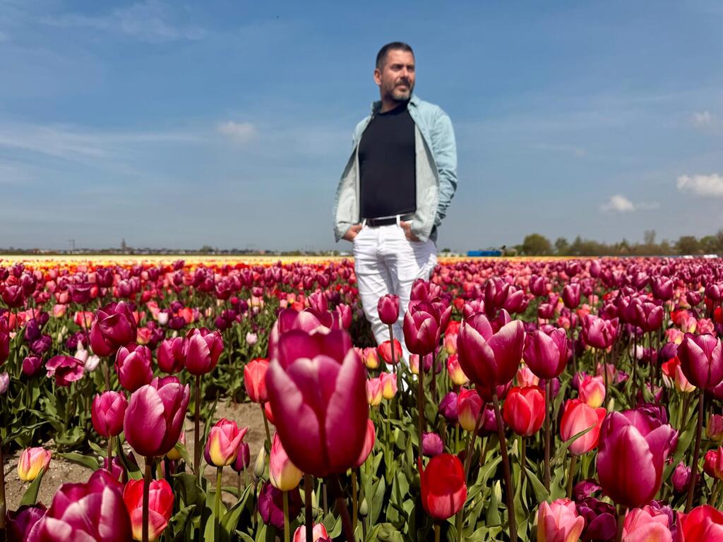 Fons entre campos de tulipanes Ruta por Países Bajos en 5 días