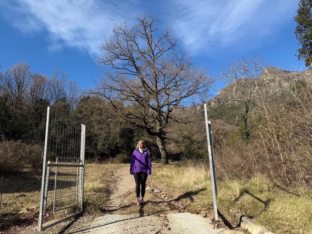 Leila haciendo la ruta