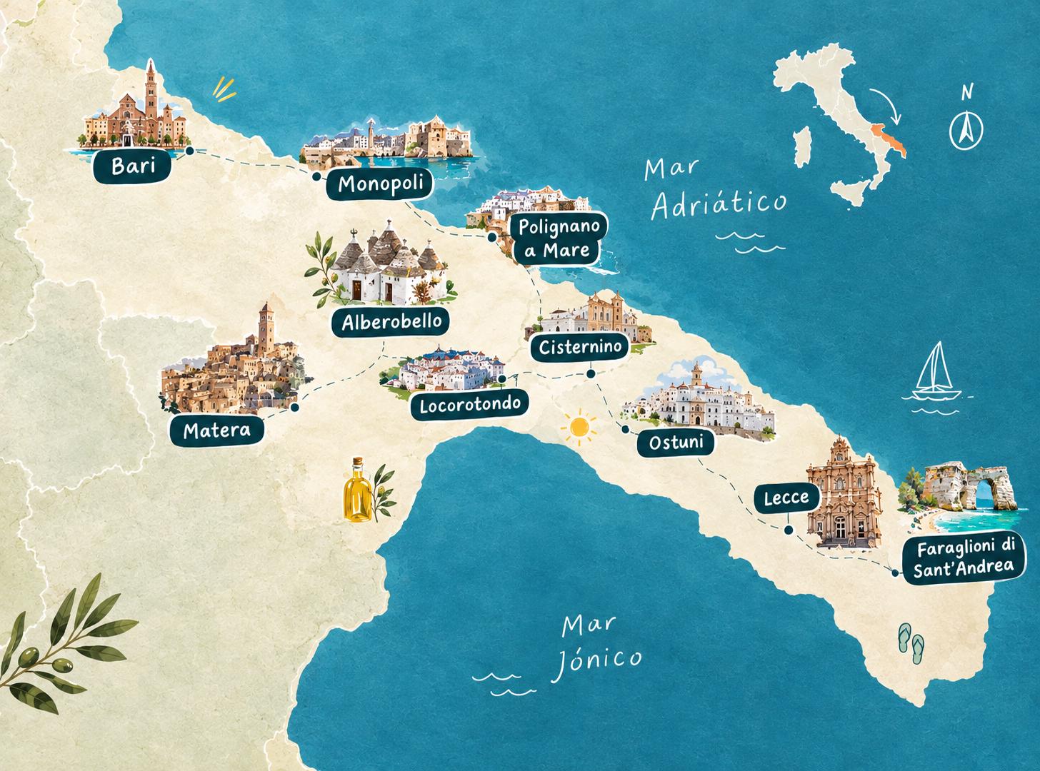 Ruta por la Puglia en 5 días