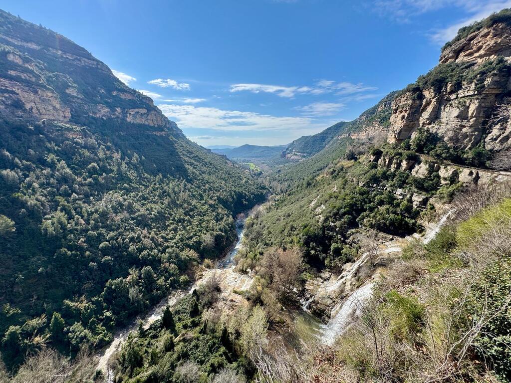 carretera que serpentea los riscos