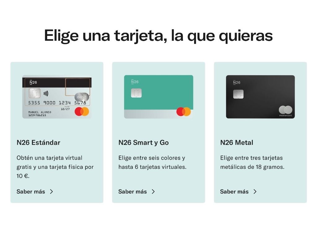 Tarjeta N26 para viajar Tarjeta para viajar